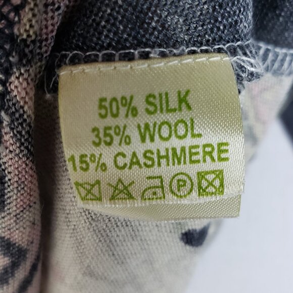 Elegantissimo Firenze Knit Pullover Top Silk Wool Cashmere Paisley Beaded sz XL - Picture 7 of 11